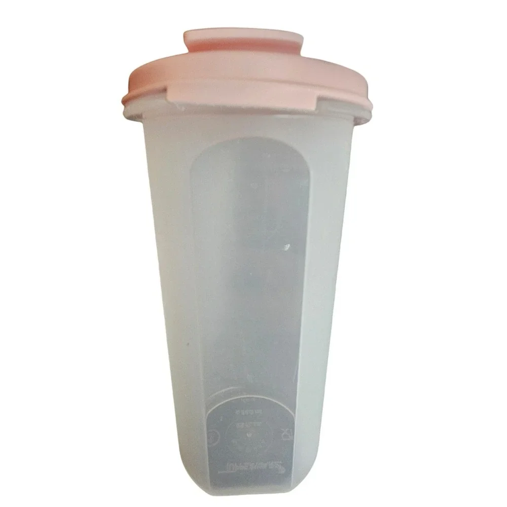 Tupperware 1641 Modular Mates 22oz Pour Shake Spice Shaker Pink Lid 1913 USA